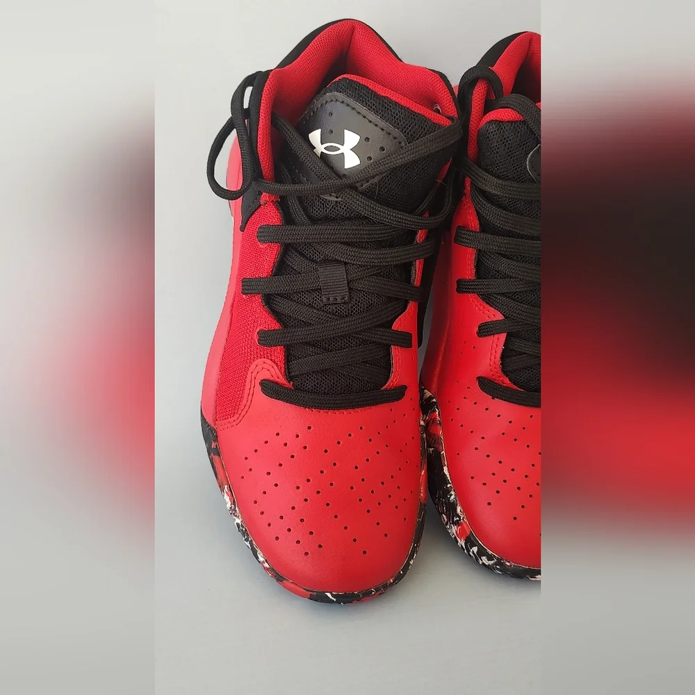 Under Armour Red and Black Athletic Shoes Boys